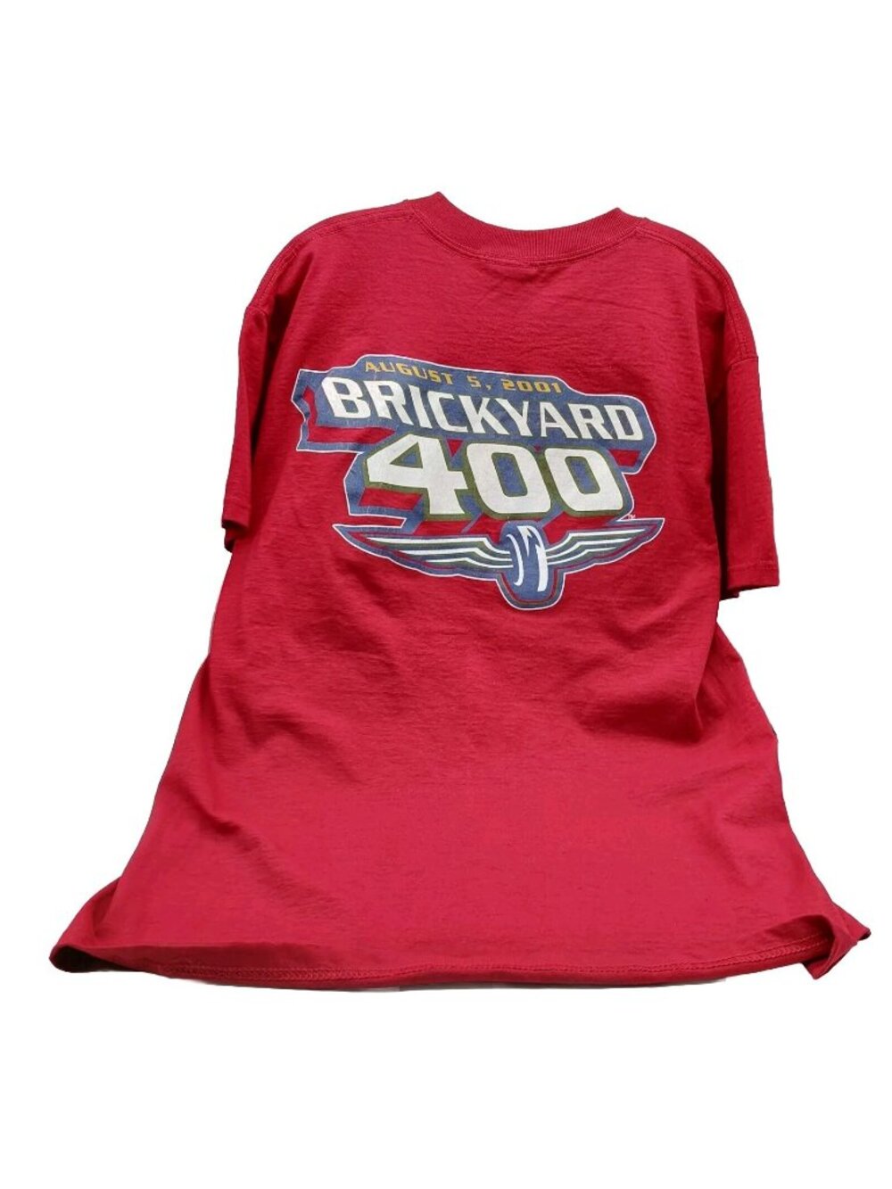 Brickyard 400 NASCAR Indianapolis T-Shirt Size Large Red Y2K 2001